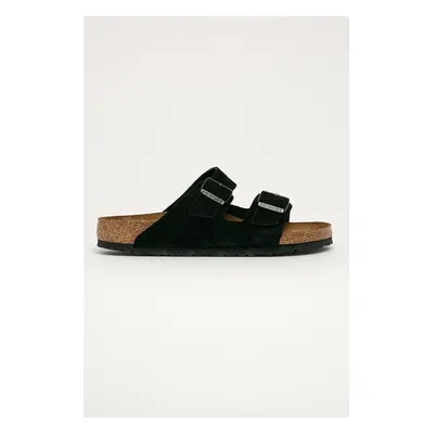 Birkenstock papucs velúrból Arizona fekete, férfi