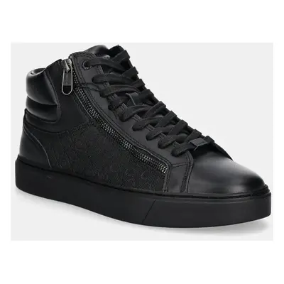 Calvin Klein sportcipő HIGH TOP LACE UP W/ ZIP MONO fekete, HM0HM01556