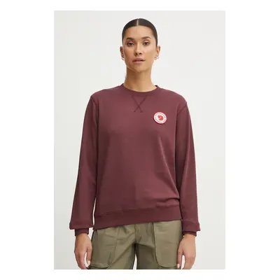 Fjallraven melegítő felső Logo Badge bordó, sima, F87230.357