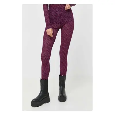 Pinko legging lila, női, mintás