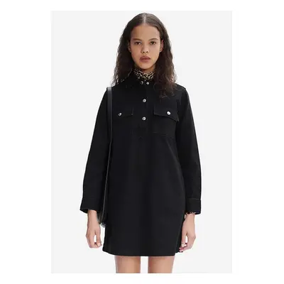 A.P.C. farmerruha Robe Mia fekete, mini, egyenes