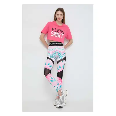 PLEIN SPORT legging rózsaszín, női, mintás