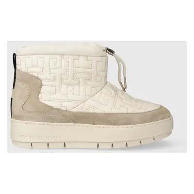 Tommy Hilfiger hócipő MONOGRAM SNOWBOOT bézs, FW0FW07637