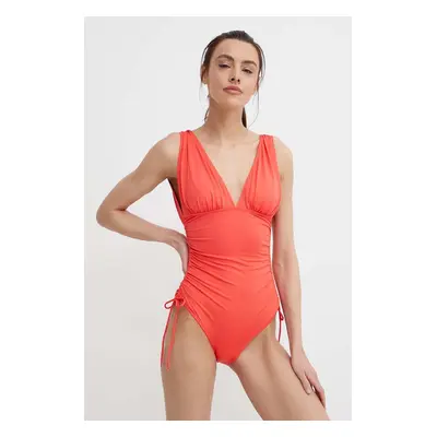 MICHAEL Michael Kors egyrészes fürdőruha SHIRRED PLUNGE ONE PIECE piros, enyhén merevített kosar