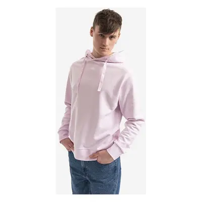 A.P.C. pamut melegítőfelső Hoodie Larry rózsaszín, férfi, sima, kapucnis, COEIP-H27622 BLACK