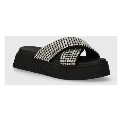 Liu Jo papucs LOVELY SANDAL fekete, női, platformos, BA4133TX42122222, BA4133TX421S16F1