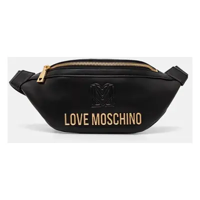 Love Moschino bőr övtáska fekete, JC4363PP0L