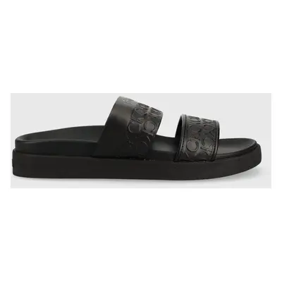 Calvin Klein papucs ERGO SLIDE - HF MONO fekete, női, HW0HW01535