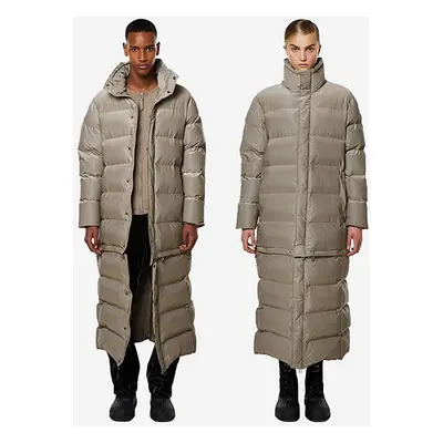 Rains rövid kabát Extra Long Puffer Coat barna, téli