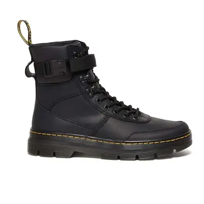 Dr. Martens bőr csizma Combs Tech Leather fekete, enyhén téliesített, lapos talpú, DM27213113