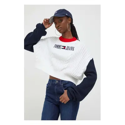 Tommy Jeans pulóver könnyű, női, bézs