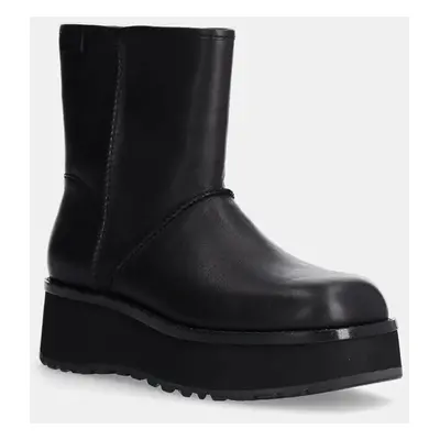 UGG bokacsizma Cityfunc Mid fekete, női, platformos, 1162990-BLK