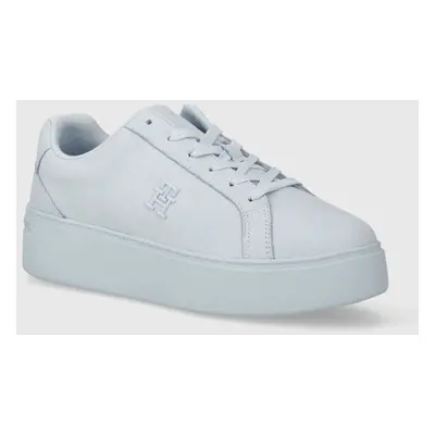 Tommy Hilfiger bőr sportcipő PLATFORM COURT SNEAKER NUBUCK FW0FW07912