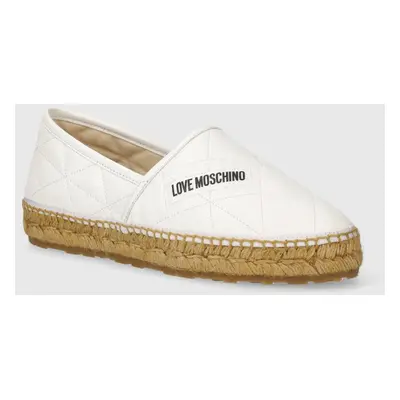 Love Moschino bőr espadrilles fehér, JA10582G0IIE0100