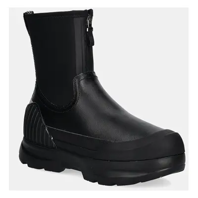 UGG bokacsizma Neumel X Zip fekete, női, enyhén téliesített, platformos, 1158235-BLK