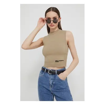 Karl Lagerfeld Jeans top női, bézs