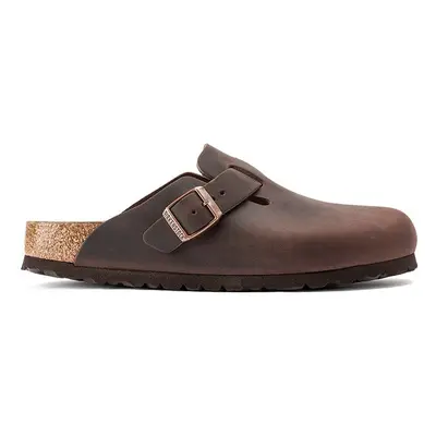 Birkenstock bőr papucs Boston barna, férfi