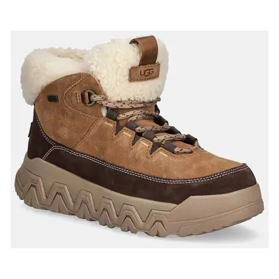 UGG bokacsizma Terretrail Cozy Lace barna, női, téliesített, platformos, 1158210-CHE