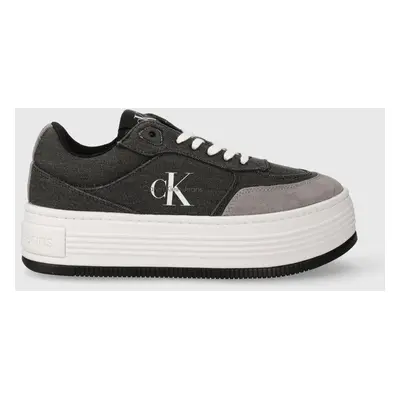 Calvin Klein Jeans sportcipő BOLD PLATF LOW LACE MIX ML BTW fekete