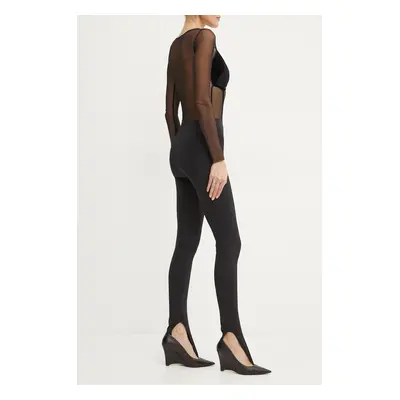 Patrizia Pepe legging fekete, női, sima, 2P1637 A505