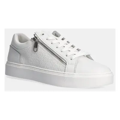 Calvin Klein sportcipő LOW TOP LACE UP W/ ZIP MONO fehér, HM0HM01555