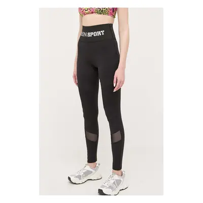 PLEIN SPORT legging fekete, női, sima