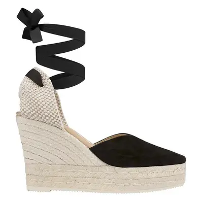 Manebi espadrilles Heart-Shaped Wedge Espadrilles fekete, K 1.0 WH, JA15142G1IIY0100