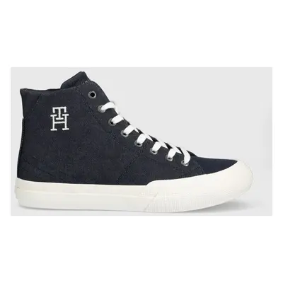 Tommy Hilfiger sportcipő TH HI VULC PREMIUM DENIM sötétkék, férfi