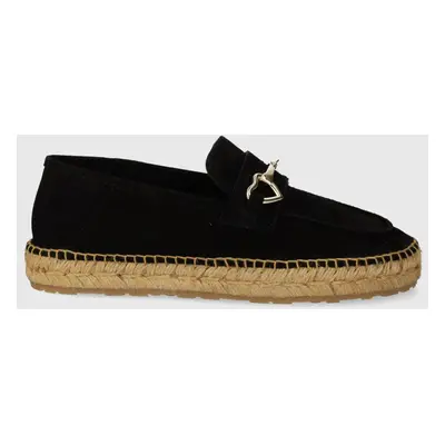 Love Moschino espadrilles velúrból fekete, JA10592G0IIG0000, JA1011CG1IIA0000