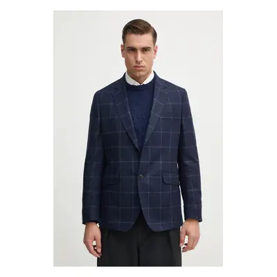 Hackett London gyapjú kabát sötétkék, HM470548R