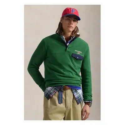 Polo Ralph Lauren felső zöld, férfi, sima