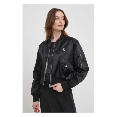 Calvin Klein Jeans bomber dzseki női, fekete, átmeneti