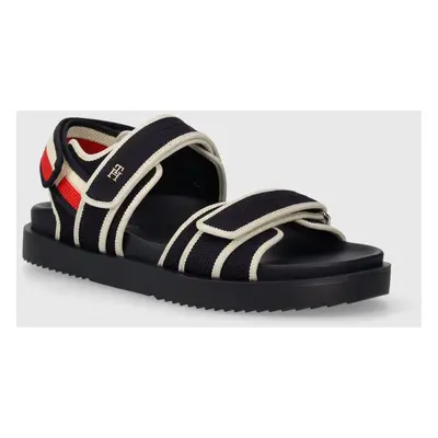 Tommy Hilfiger szandál CORPORATE SPORTY SANDAL sötétkék, női, FW0FW07737