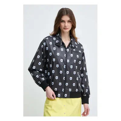 Karl Lagerfeld bomber dzseki x Darcel Disappoints női, fekete, átmeneti, oversize