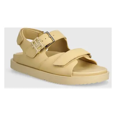 Tommy Hilfiger nubuk szandál TH HARDWARE NUBUCK SPORTY SANDAL bézs, FW0FW08038