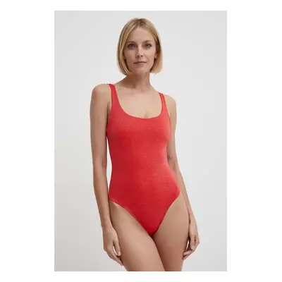 Max Mara Beachwear egyrészes fürdőruha piros, puha kosaras