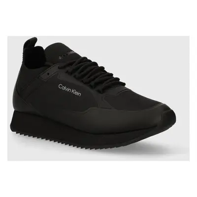 Calvin Klein sportcipő LOW TOP LACE UP NYLON fekete, HM0HM00921