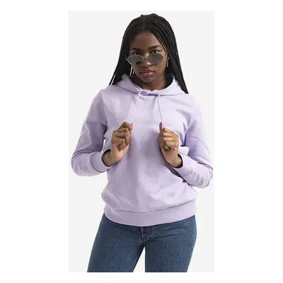 A.P.C. pamut melegítőfelső Hoodie Item F lila, női, sima, kapucnis