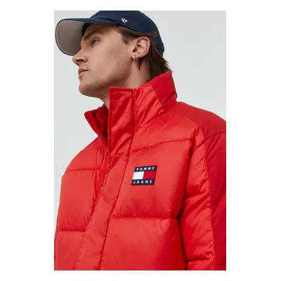 Tommy Jeans rövid kabát férfi, piros, téli