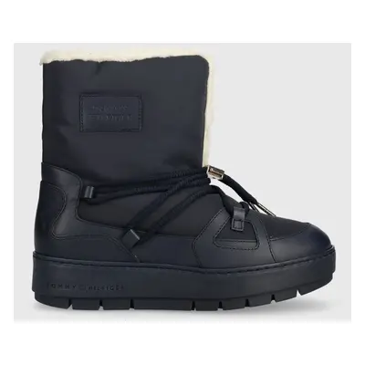 Tommy Hilfiger hócipő ESSENTIAL SNOWBOOT sötétkék, FW0FW07504