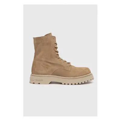 Tommy Jeans velúr bakancs TJM CASUAL BOOT SUEDE bézs, férfi, EM0EM01336