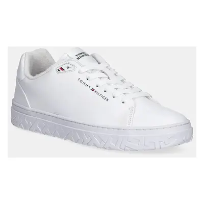 Tommy Hilfiger bőr sportcipő COURT THICK CUPSOLE LEATHER fehér, FM0FM05208