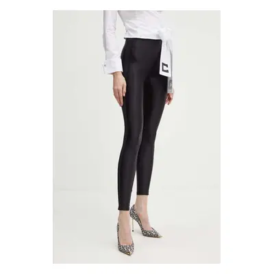 Elisabetta Franchi legging fekete, női, nyomott mintás, PA04746E2