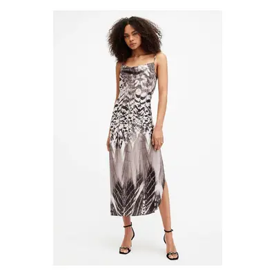 AllSaints ruha HADLEY SIERRA DRESS fehér, midi, egyenes, W168DA