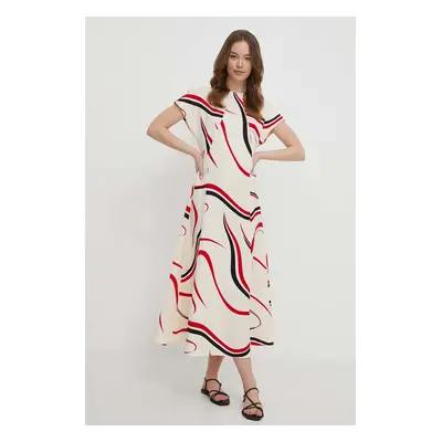 Tommy Hilfiger ruha vászonkeverékből maxi, egyenes