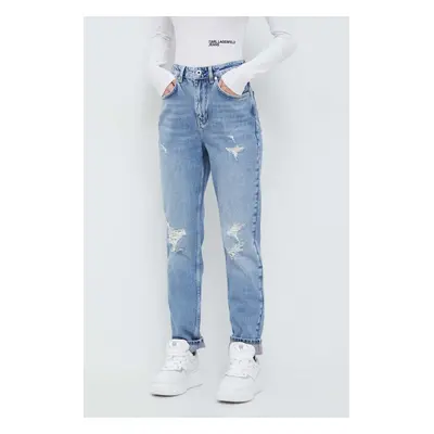 Karl Lagerfeld Jeans farmer női, magas derekú