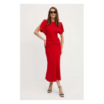 Victoria Beckham ruha piros, maxi, egyenes, 1324WDR005227A