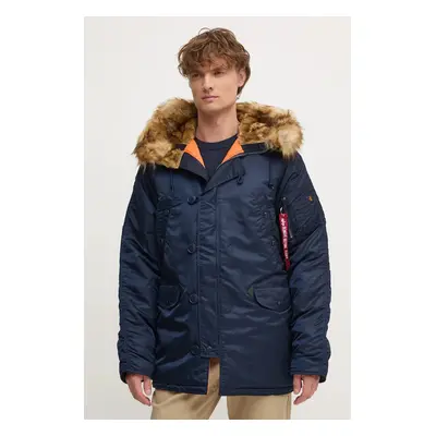 Alpha Industries rövid kabát N3B 07 férfi, bordó, téli