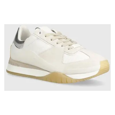 Calvin Klein sportcipő RUNNER LACE UP LTH/NYLON fehér, HW0HW02130