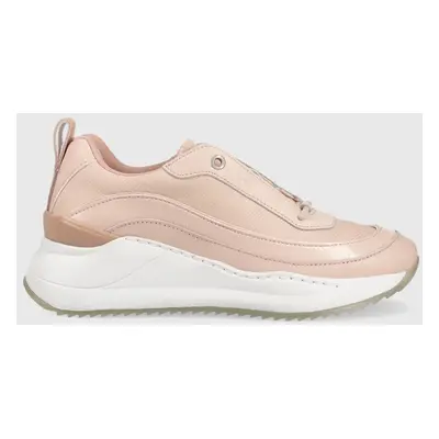 Calvin Klein sportcipő HW0HW01371 INTERNAL WEDGE LACE UP rózsaszín